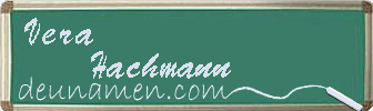 Vera Hachmann Visitenkarte